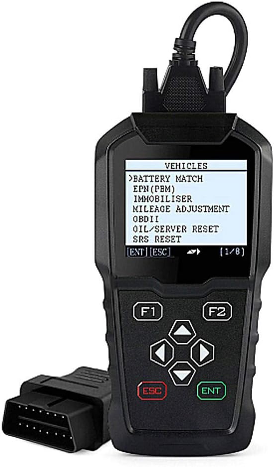 MAKE FINE Suitable for Automotive Diagnostic Tool Programmer OBD II Odometer Calibration Repair Tool SRS/ABS Code Reader Automatic Button,Black
