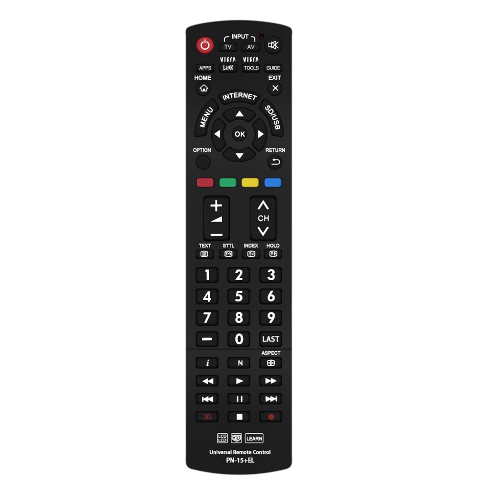 Gvirtue Universal Remote Control Compatible Replacement for Panasonic TV/ Viera Link/HDTV/ 3D/ LCD/LED, N2QAYB000485 N2QAYB000100 N2QAYB000221  N2QAYB00048