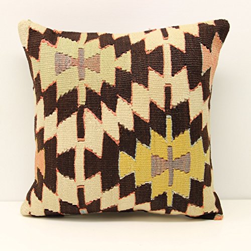 Handmade kilim pillow cover 16x16 inch (40x40 cm) Turkish Kilim pillow  cover Home Decor Ethnic Pillow cover Cushion Cover