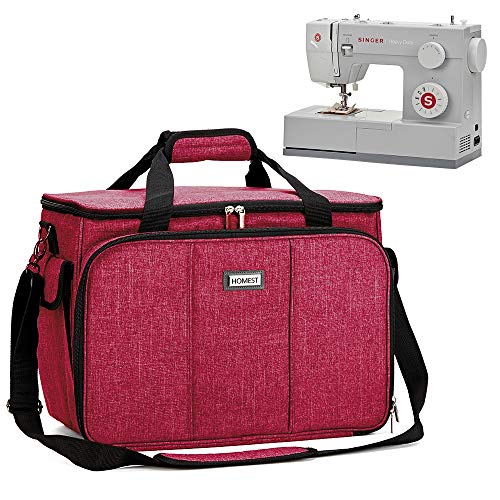 HOMEST Sewing Machine Carrying Case with Multiple Storage Pockets
