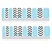 Angel Beauty - Premium Nail Wraps - Blue Sky Zebra, Real Nail Polish, Art Sticker, Decal Set, Gel & Remover Free, Includes 20 Nail Wraps with Different Sizes for Fingers or Toes