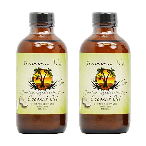 Sunny Isle Jamaican Organic Extra Virgin Coconut Oil 4oz “Pack of 2” w/Applicator