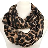 La Carrie Womens Leopard Print Infinity Scarf Loop Circle Neck Warmer