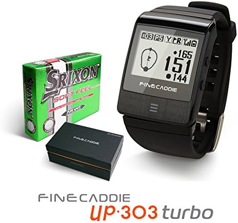 Golf GPS Rangefinder Golf GPS Watch FineCaddie UP303 Turbo, GIFT for Golf Ball 1 SET(Black)