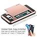 Vofolen Case for Galaxy S8 Case Wallet Credit Card Holder ID Slot Sliding Hidden Pocket Dual Layer Protective Cover Hard Bumper Shell Rugged Hybrid Protector Armor Case for Samsung Galaxy S8 Rose Gold