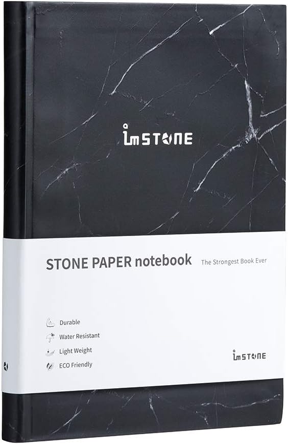 imSTONEA5 Flexible Cover Notebook, Black Marble