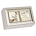 Cottage Garden Sister Champagne Silver Rope Trim Inspirational Petite Music Box Plays Amazing Grace