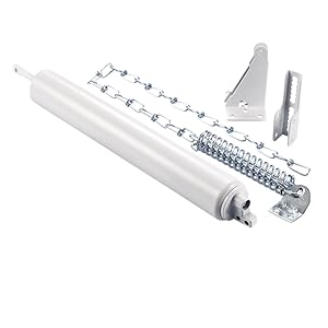 Ideal Security Inc. SK8730W SK8730 Closer, Chain and Wide Bracket Bundle for Heavy Storm Doors 1.5 inch Diameter, White