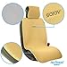 Sojoy Universal Car Seat Covers Four Season Fashionable Car seat Protector for Front 2 Seats 2.0 New Version Honeycomb Cloth (Tan)