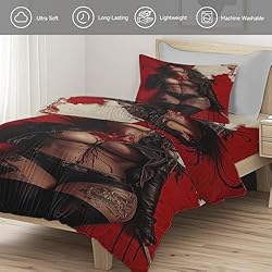 Sexy Girl Twin XL Dorm Bedding 3 Piece Sexy Naked