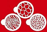 Designer Stencils C473 Cookie Stencil Animal Skins, 4-Inch, Beige/Semi-Transparent