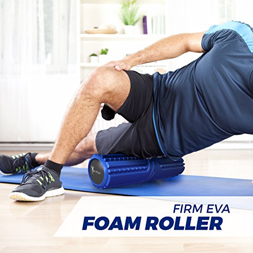 Foam Roller,FitPlus Premium Epe Foam Roller - Extra Firm With 10 Year Warranty Free Online VIDEO AND E-BOOK INSTRUCTION GUIDE High Density Foam Rollers For back,legs (6 x 13)
