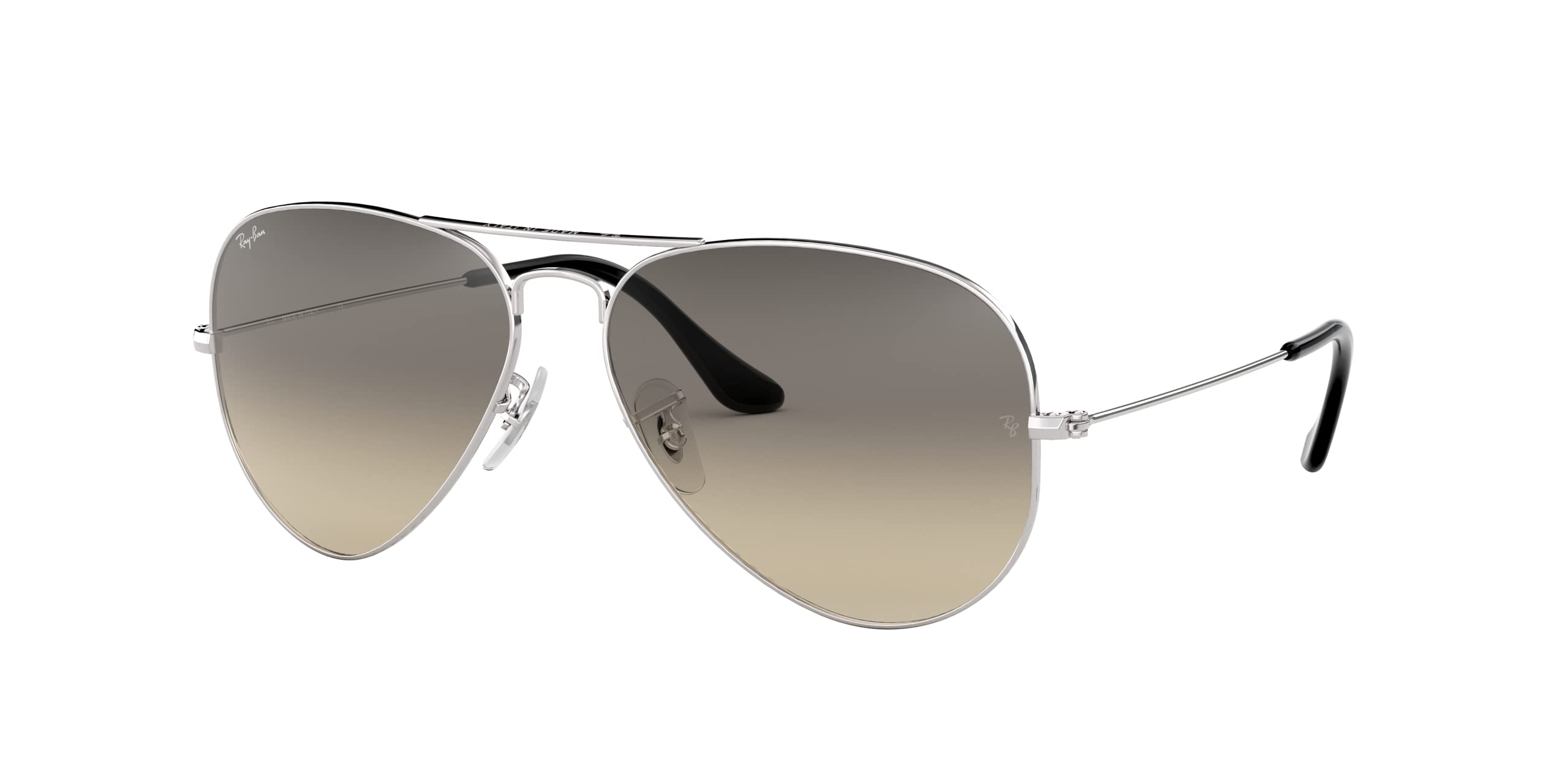 Gafas de sol de aviador clásico Ray-Ban RB3025, Gradiente Silver/Clear Grey X, 55 mm