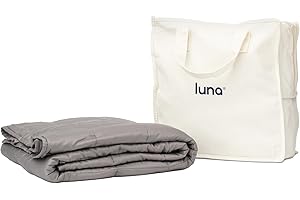 Luna Weighted Blanket Kids | Premium Sleep Quality, Breathable, Comfortable Lyocell Blanket | All Season Cooling Blanket Gift Ideas [10lbs - Twin - 41" x 60"] [Light Grey]