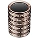 Neewer 6 Pieces Lens Filter Kit for DJI Phantom 4 Pro, Multi-Coated, High Definition Glass and Aluminum Alloy Frame Includes: ND4/PL, ND8/PL, ND16/PL, ND8, ND16, and ND32 (Gold)