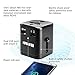 Anwaii Universal Travel Adapter International Travel Plug Adapter- Worldwide Charging Adapter - 2 Smart Power USB Charging Ports for Cell Phone Laptop in EU, UK, US and more than 150 Countries
