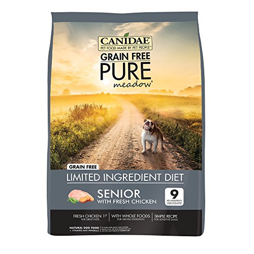 Canidae Grain Free PURE Meadow Senior Dog Dry Formula with Fresh Chicken, 24 lbs