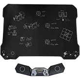 Timer with Mat for Professional Athletics, Touch Control Timer with Display, Timers for Cube Race Stack Competition a Great Gift for Boys and Girls(Black)