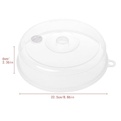 Amazon.com: Milue Plastic Microwave Plate Cover Clear Steam Vent Splatter Lid Food Dish Kitchen Tools (L): Arts, Crafts & Sewing