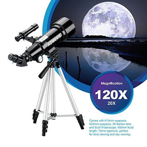 Aomekie Telescope for Adults Kids Astronomy Beginners 70mm Refractor