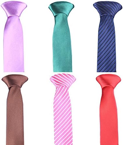 Mens Slim Necktie Tie Mixed Set 6 Pack (set 11)