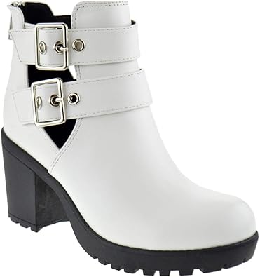 white platform boots amazon