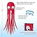 Skyborn Red Alien Jellyfish Kites With Flying Winder And 200 Feet Of Line - Huge (8.5 feet x 2 feet) Excellent Flyer - Beautiful Design And Colors - Top Quality Materials And Construction
