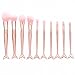 Yoseng Makeup Brush Set Mermaid Beauty Cosmetic Tools Kabuki Professional Fishtail Bottom Blush Foundation Blending Eyeliner Powder Eyeshadow Cream Concealer Eyebrow Brushes 10psc (champagne)