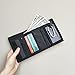 Rough Enough Travel Black Small Canvas Boys Kids Wallet for Boys with Zipper Coin Purse with ID window Women Credit Card Front Holder Front Pocket Wallet Cases Organizer for Sport School