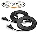 Jadaol Cat 6 Ethernet Cable 10ft 2Pack, Outdoor&Indoor, Flat High Speed 10Gbps Patch LAN Cord, Support Cat8/7 Network, Short Ethernet Cable for Router, Modem, Switch, PC, Laptop, Gaming Console, Black