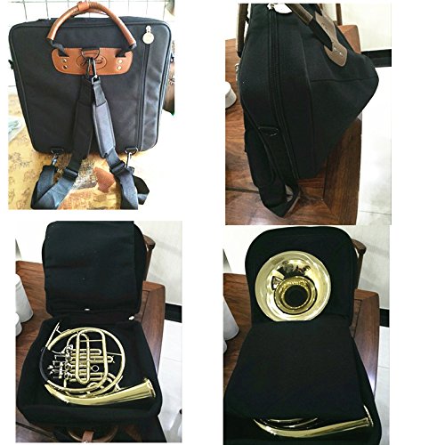 Jinchuan Deluxe French Horn Gig Bag Case Light Weight High Density Foam Padding E-6A Black