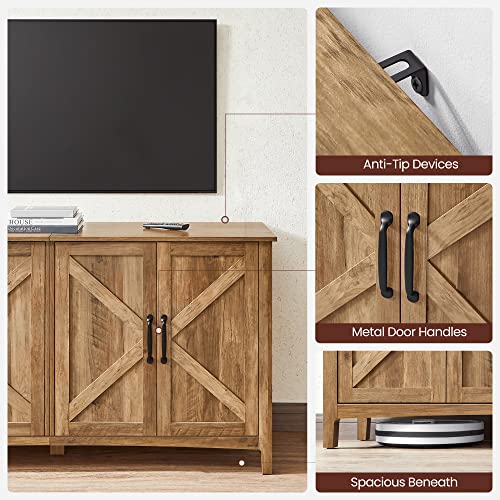 VASAGLE Buffet Sideboard, Credenza, Kitchen Storage with Adjustable Shelves