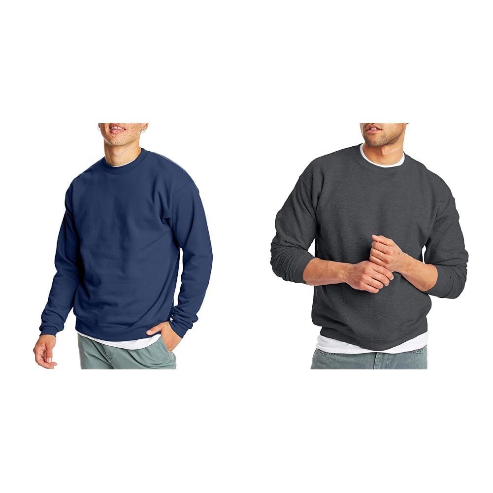 Hanes Ecosmart Fleece Multi-color pack - Small Navy - 1 Pack/Charcoal Heather - 1 Pack Image