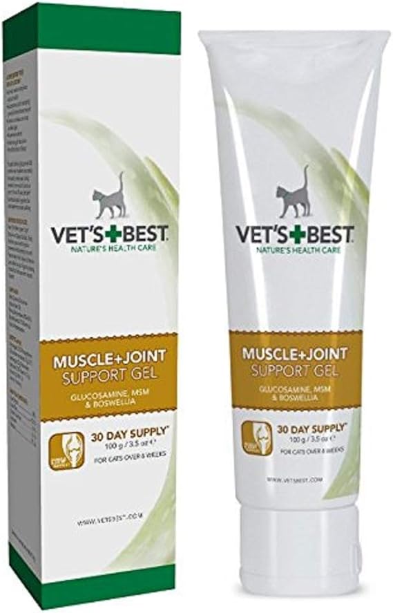 Vet's Best Feline Muscle & Joint Supplement Gel Formulated with Glucosamine to Support Cat Joint