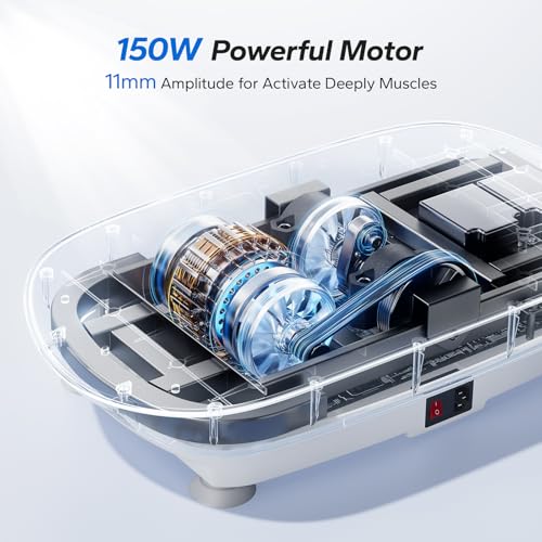 MERACH Vibration Plate Exercise Machine, Whole Body Exercise & Fitness Equipment, Bluetooth and Silicone Pedal, Vibrating Plate Machine with Auto Mode, Vibrate Fitness Platform for Home