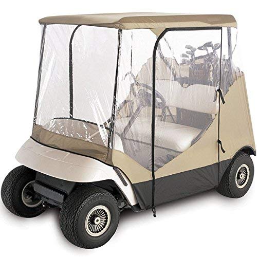 Waterproof Superior Beige And Transparent Golf Cart Cover Covers