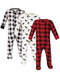 Hudson Baby Unisex Baby Cotton Sleep and Play, Moose, 3-6 Months