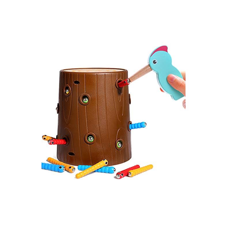 Lewo Magnetic Toddler Toys 3-5 Woodpecker Catching and Feeding Game Fine Motor Skills Toys Preschool Educational…