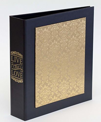 Photo Album, Wedding Album, Guest Book, Scrapbook, 80 kraft pages 80lb cover 220g/m2, Handmade Eco friendly (New Golden Stamp)