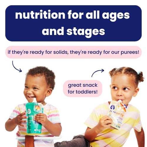 Cerebelly Baby Food Pouch – Sweet Potato Mango, Organic Fruit & Veggie Purees, Great Snack for Toddlers, 16 Brain-supporting Nutrients from Superfoods, No Added Sugar
