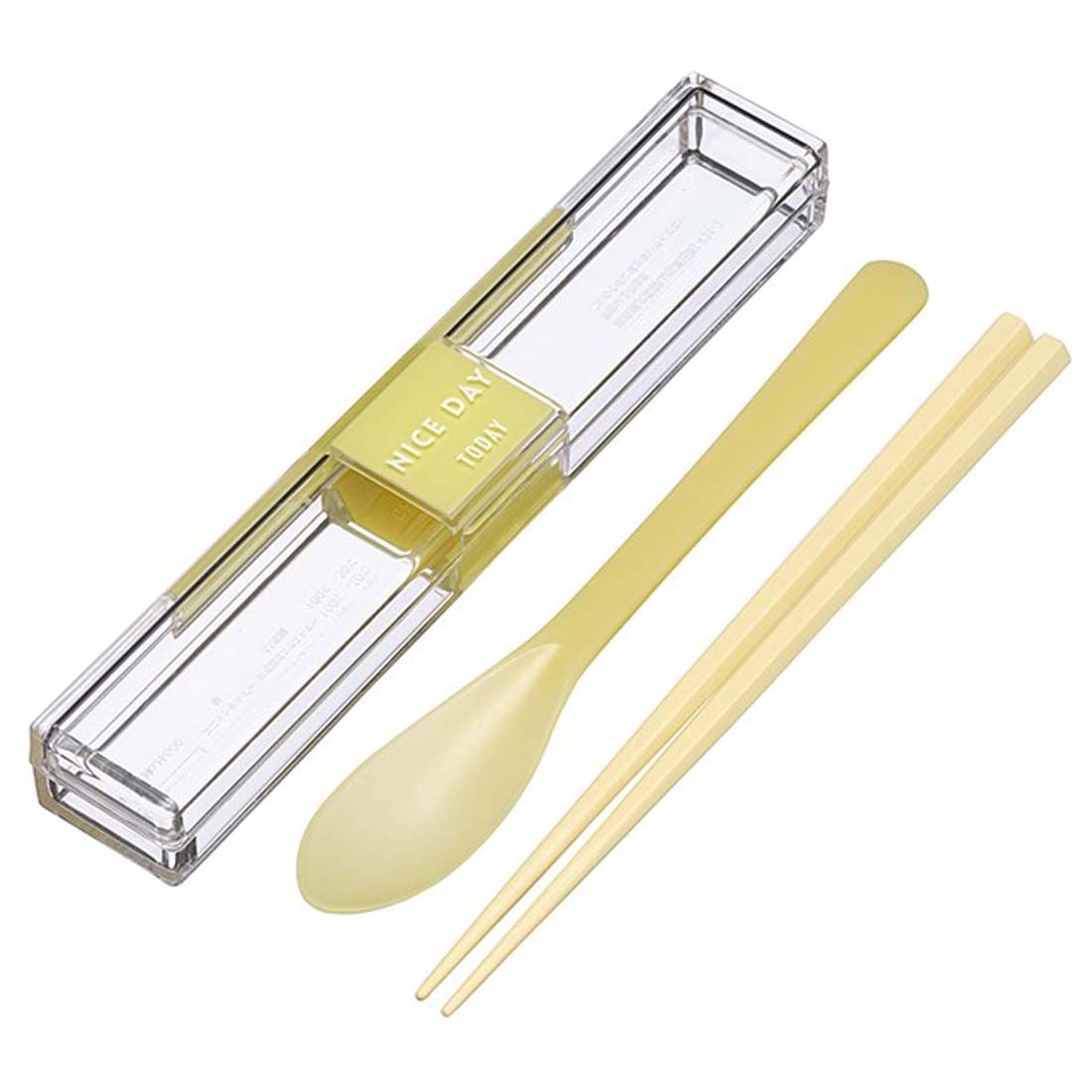 岩崎工業 箸 18cm & スプーン セット とっても強いケース入り 食洗機対応 イエロー 幅3.5×奥行19×高さ2.2cm H-600 YE商品画像