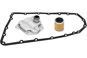 QFISH JF011E CVT Transmission Filter Kit Fit for Nissan Altima Juke NV200 Rogue Sentra Mitsubishi Lancer Outlander Jeep Compass Dodge Patriot Caliber Replace 31728-1XF03 31728-1XF0A 31728-1XF02 5191890AA