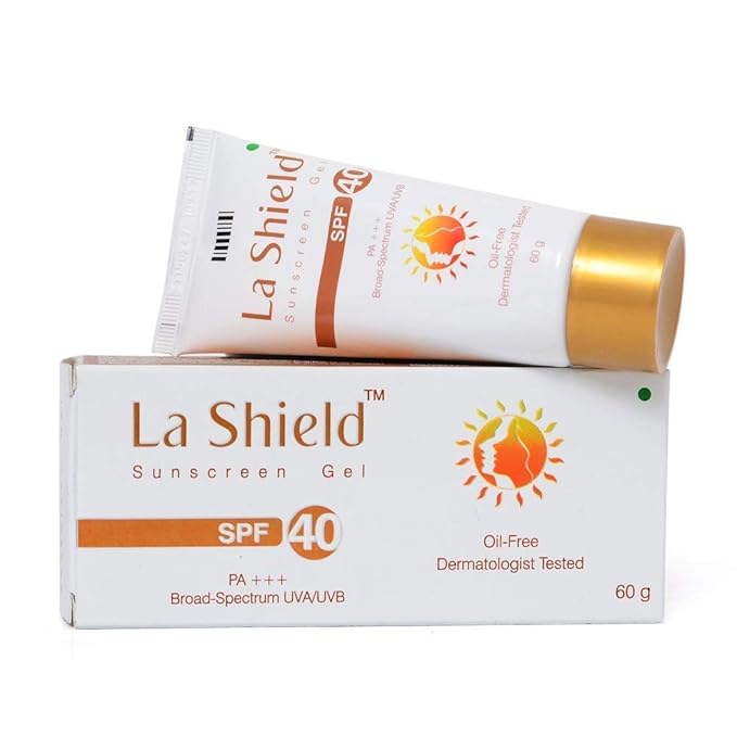 Glenmark La Shield OilFree and Dermatologist Tested SPF 40 Sunscreen Gel (60 g) Amazon.in Beauty