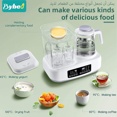 4-In-1 Multifunctional Baby Bottle Sterilizer,Dryer,Warmer And Steamer,72H Keep Warm With Smart Temperature Control,Auto Shut-Off,Baby Bottle Sanitizer Universal Fit for Baby Items (Steam)