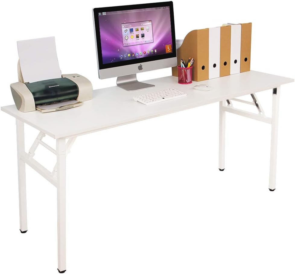 DlandHome Folding Computer Desk 63inches Extra Large Size No Install