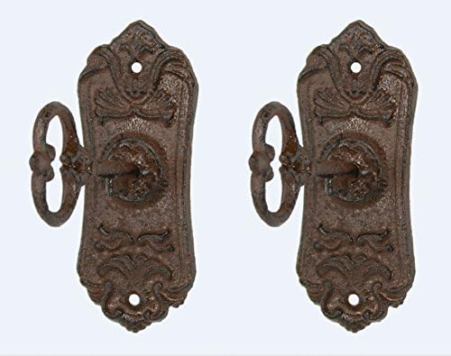 Skeleton Key Cast iron Coat Hook & Key Rack Set of 2