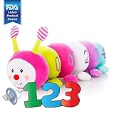 CuddlesMe Pacifier with Detachable 123 Learning Caterpillar – Made from 100% BPA, Latex, and Phthalate Free Silicone – FDA Listed Medical Device – For Boys and Girls 6 Months and Up