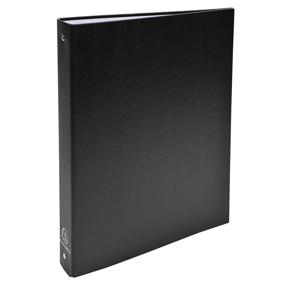 Exacompta - ref. 51371E - 1 Rigid PP binder - 4 round rings, diameter 30 mm - Spine 40 mm - External dimensions: 32 x 26 cm - A4 file format - Colour: black