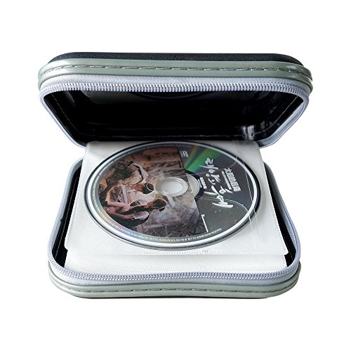 40 CD/VCD/DVD Case Binder Portable Hard Plastic Disc Container Black - Thumbnail 3