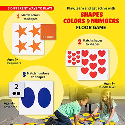 SPARK INNOVATIONS Shapes, Colors, Counting Floor Game, Large Flash